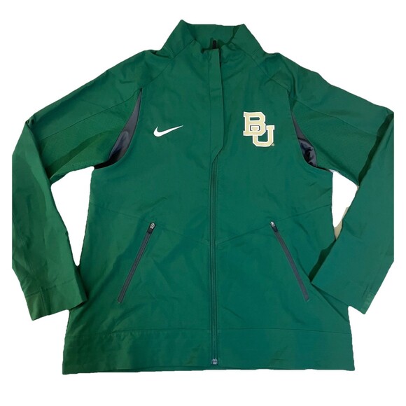 Nike Running Baylor Bears Basketball Zip Up Jacket Size Medium Green Pre Owned - Picture 1 of 6
